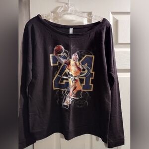 NWOT Kobe Bryant Lakers Next Level Apparel Black Long Sleeve Tee